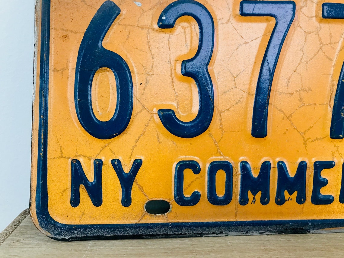 Vintage New York Commercial Vehicle License Plates Circa 1973 Etsy