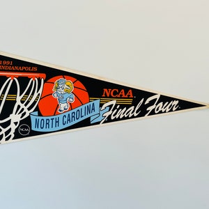 Vintage University of North Carolina UNC NCAA 1991 Final Four Indianapolis Pennant image 10