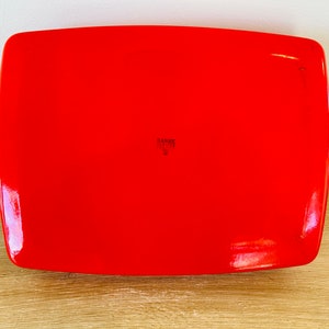 Casserole moderne vintage Mid-Century en émail rouge Dansk Kobenstyle par Jens Quistgaard image 9