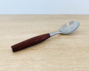 Mid Century Modern Dansk Fjord Dinner Spoon Danish Jens Quistgaard Teak Wood Handle Vintage Germany Four Ducks 1950s