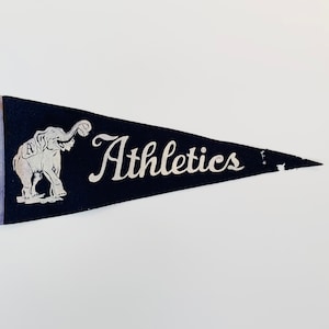 Vintage Philadelphia Athletics MLB Elephant Pennant 1940s 1950s - As Is Condition