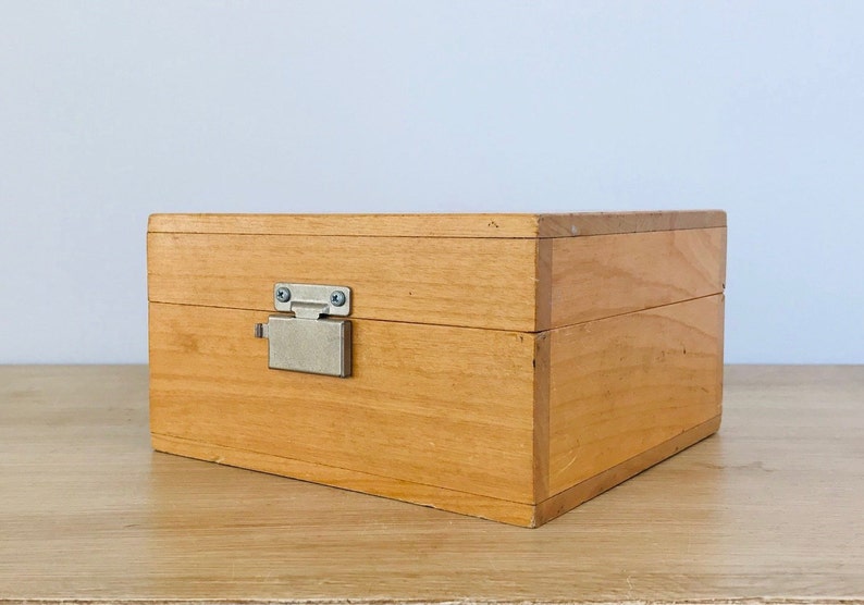 Vintage Wooden Box With Latch Image 0