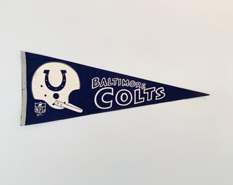 Vintage 1967 Baltimore Colts NFL Football Pennant