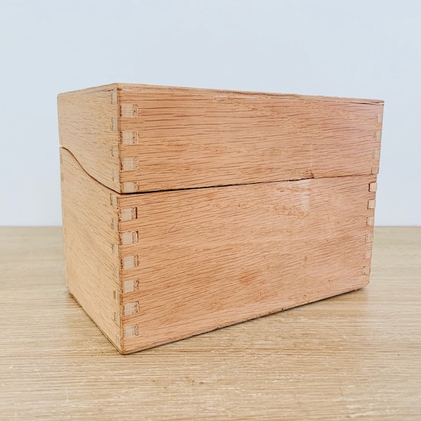 Vintage Industrial Dovetail File Box by Hedberg-as is condition