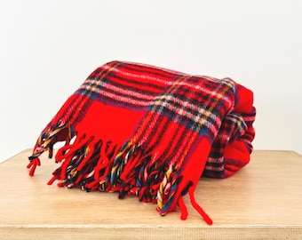 Vintage Plaid Cozy Wool Blanket