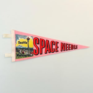 Vintage Space Needle Seattle Washington Medium Size Pennant