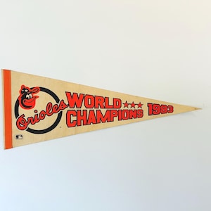 Vintage Baltimore Orioles 1983 World Champions MLB Pennant World
