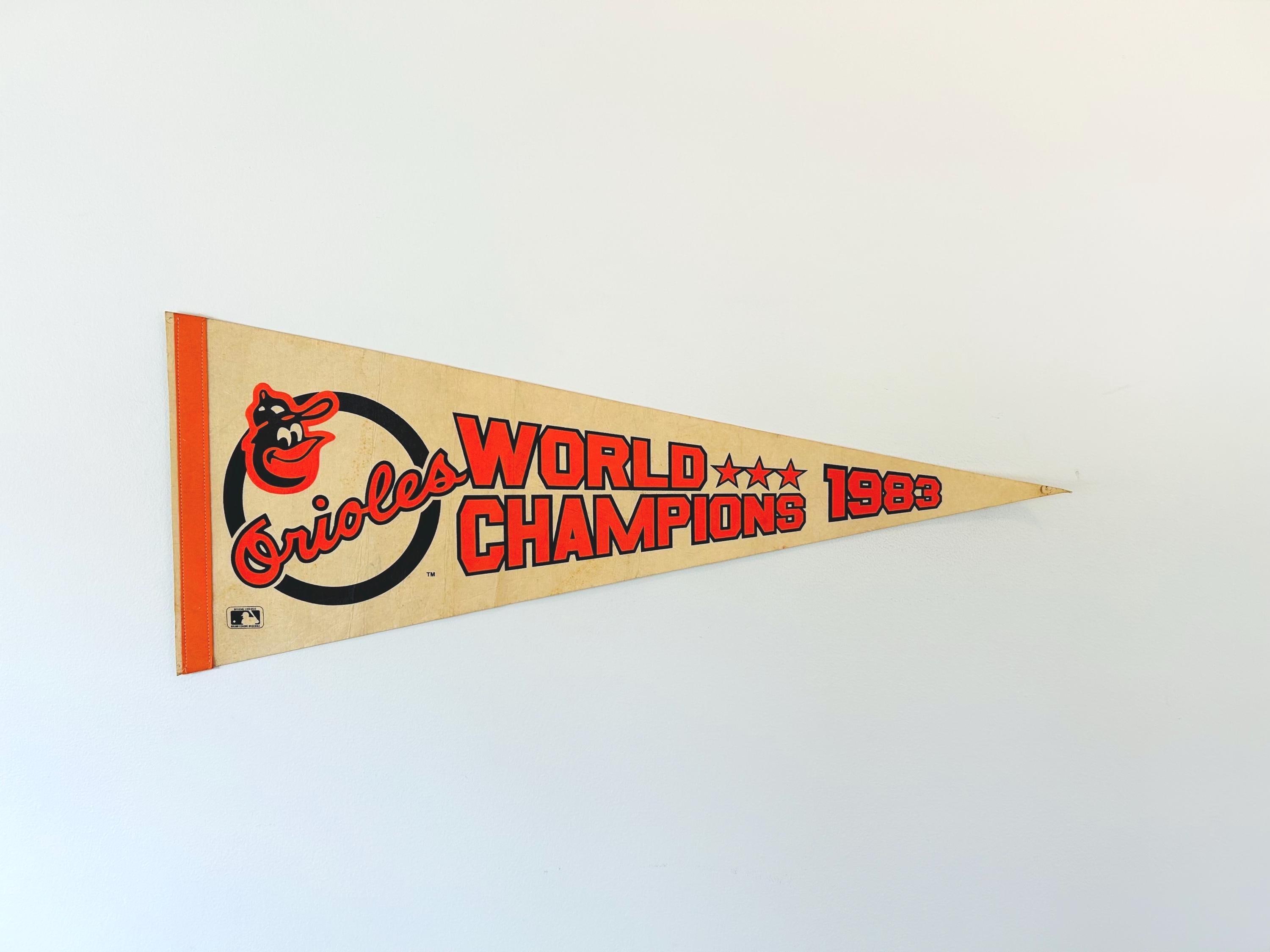 Vintage Baltimore Orioles 1983 World Champions MLB Pennant World