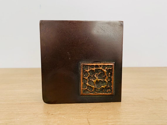 Vintage Copper Box by Lignifer Isz Hungarian Hammered Copper Wood