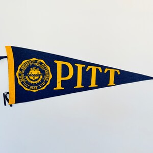 Banderín de recuerdo de los Pitt Panthers de la Universidad de Pittsburgh vintage