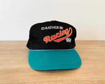 Vintage I'd Rather Be Racing Snapback Hat