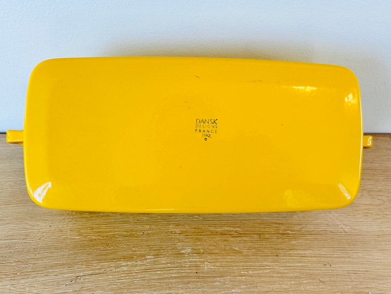 Vintage Mid Century Modern Yellow Enamelware Dansk Kobenstyle Loaf Pan Bread Pan by Jens Quistgaard image 9