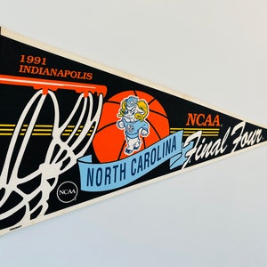 Vintage University of North Carolina UNC NCAA 1991 Final Four Indianapolis Pennant image 3