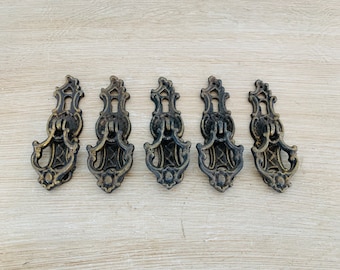 Vintage Metal Drawer Handles - Set of 5