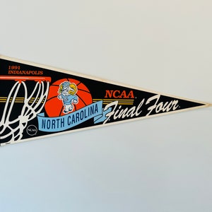 Vintage University of North Carolina UNC NCAA 1991 Final Four Indianapolis Pennant image 1