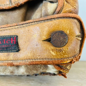 Vintage Classic Leather Hutch Baseball Mitt Baseball Glove LHT image 2