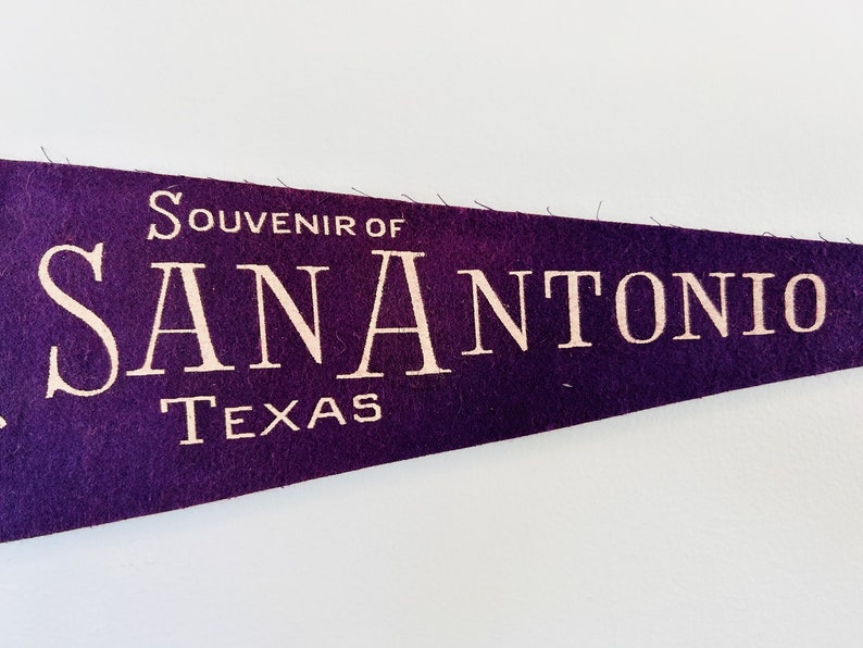 Vintage San Antonio Texas Alamo Blue Bonnets Souvenir Pennant NYP New York Pennant Company Bild 8