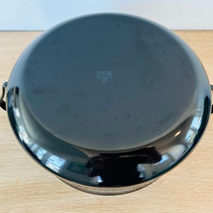 Vintage Mid Century Modern Black Enamelware Dansk Kobenstyle Large Dutch Oven by Jens Quistgaard image 9