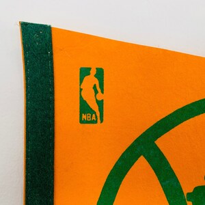 Vintage 1970s Seattle Supersonics Basketball Pennant image 3