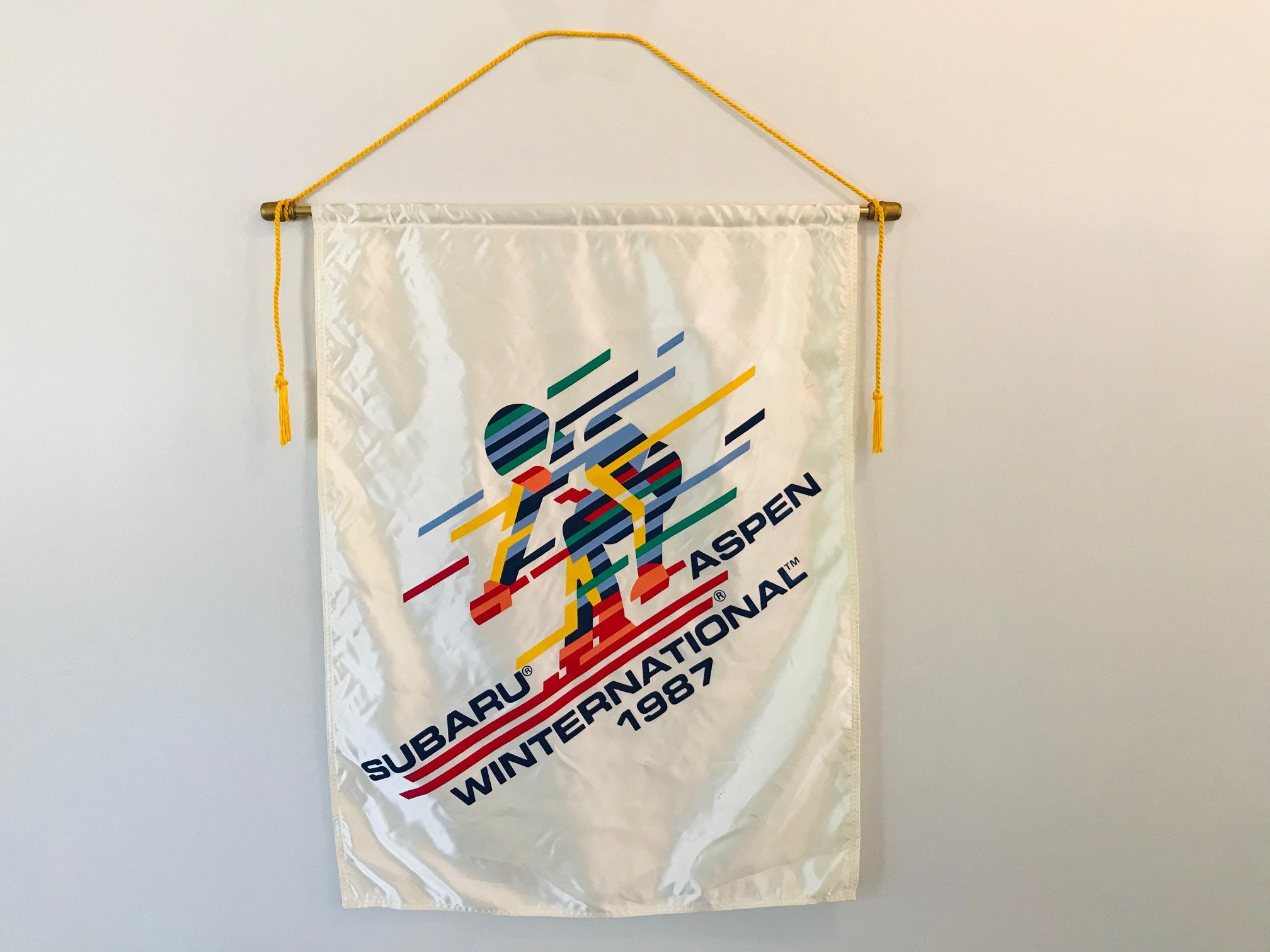 Vintage 1987 Subaru Aspen Winternational Banner 