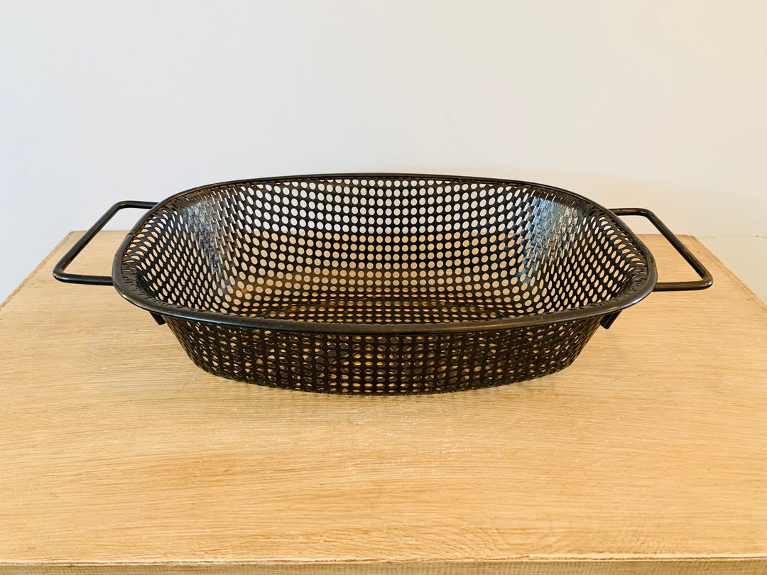 Vintage Industrial Metal Wire Basket Etsy