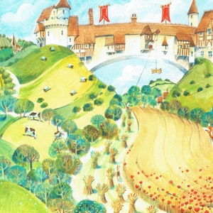 Over the Summer Valley greetings card