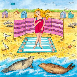SEASIDE ART CARD : Carte vierge, La naissance de Vera