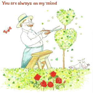 Siempre estás en mi mente Card, Dando forma a los corazones. En blanco dentro para el mensaje personal. Ideal para San Valentín.
