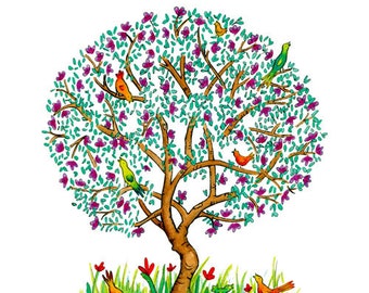 Pretty Spring Greeting Card: 'Sweet Little Tree'