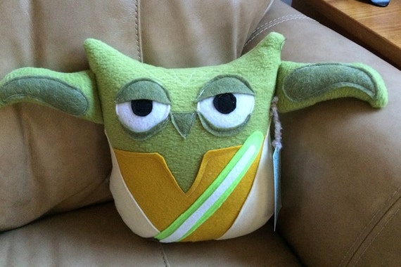 Cute Yoda Owl Plushie Inspired By Star Wars Yoda Plush Etsy