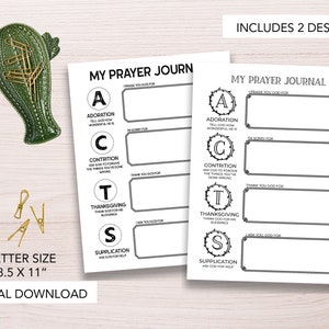 Children&#39;s PRAYER JOURNAL | Kid&#39;s Prayer List | Prayer Notes for Kids - Printable | Instant Download