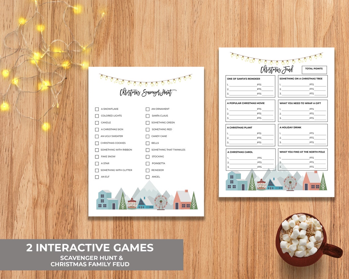 Christmas Printable Games | Holiday Party Games | Printable Party Game ...