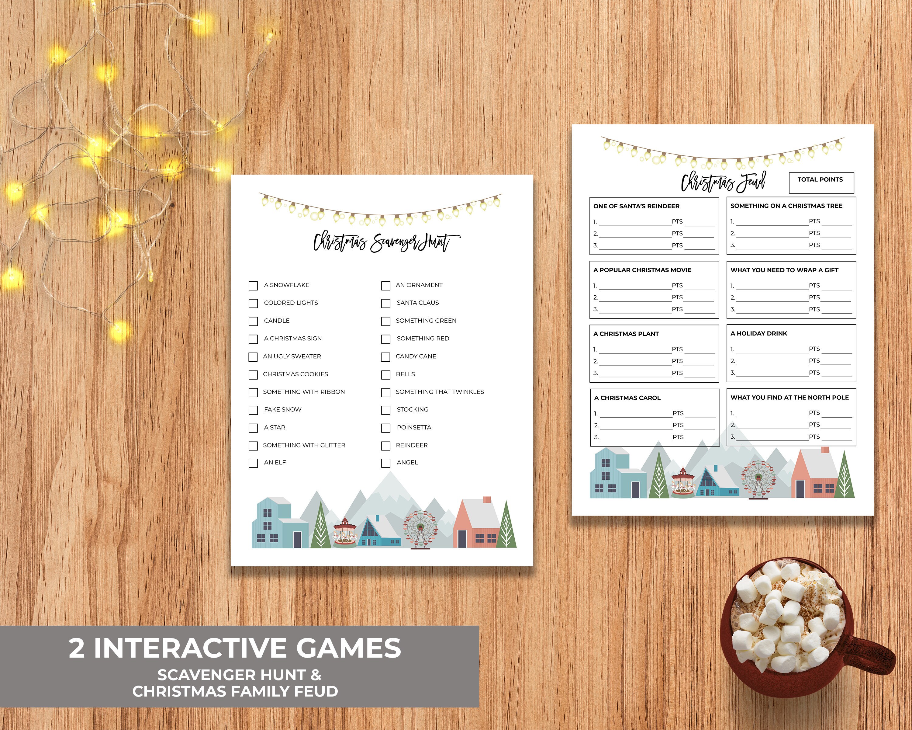 Christmas Printable Games Holiday Party Games Printable | Etsy