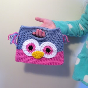 Sac à main hibou pour enfant, sac à main pour tout-petit, cadeau de fille de fleur, cadeau d'anniversaire pour les enfants, cadeau de remise des diplômes de la maternelle, sac violet et rose