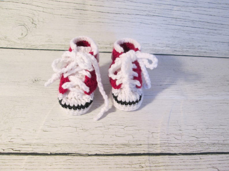 Baby Booties High Top Baby Slippers Baby Shower Gift Unique Sports Gift for Baby Made in Canada Ready to Ship Gift for Baby Boy Bild 7