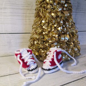 Baby Booties High Top Baby Slippers Baby Shower Gift Unique Sports Gift for Baby Made in Canada Ready to Ship Gift for Baby Boy Bild 10