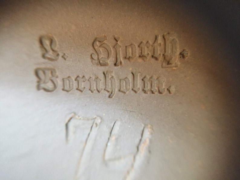 L. HJORTH BORNHOLM Denmark Art Deco Pottery Vase 74 MARKED Etsy