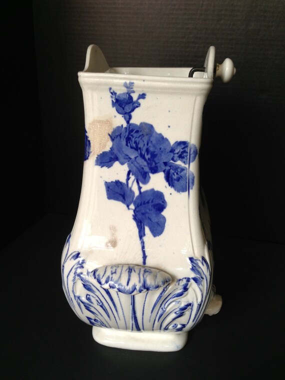 Antique MINTON BLUE & WHITE Tea / Lemonade / Water Dispenser -1891