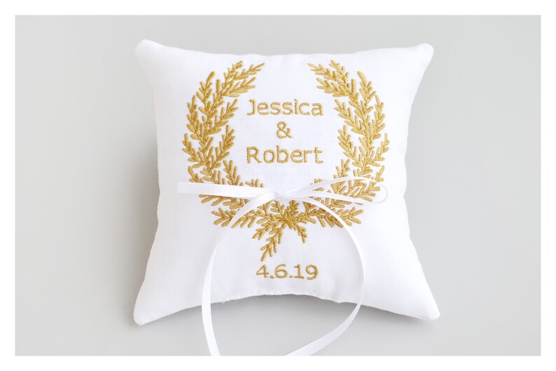 Ring Bearer Pillow Wedding Ring Pillow Personalized Ring Etsy