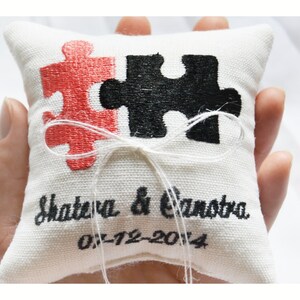 Personalized ring bearer pillow ,wedding ring pillow ,personalized ring pillow, ring bearer pillow,Custom embroidery (LR22)