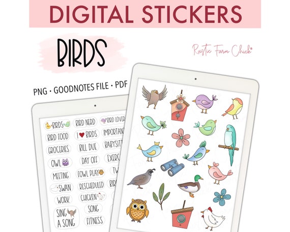 BOOKS Digital Stickers for Goodnotes, Reading Stickers, Pre