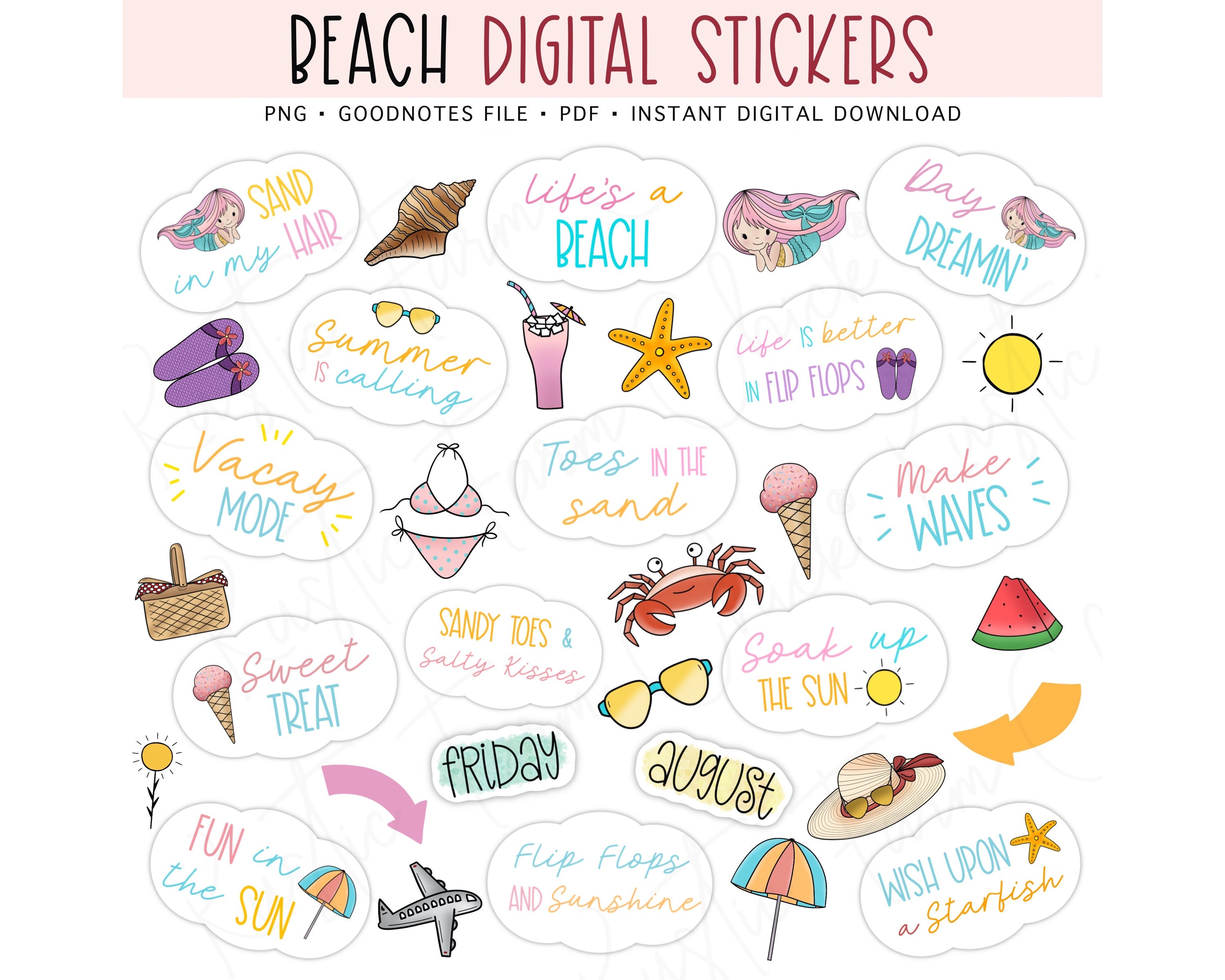 BIRTHDAY Digital Planner Stickers, Goodnotes Stickers, Party Pre