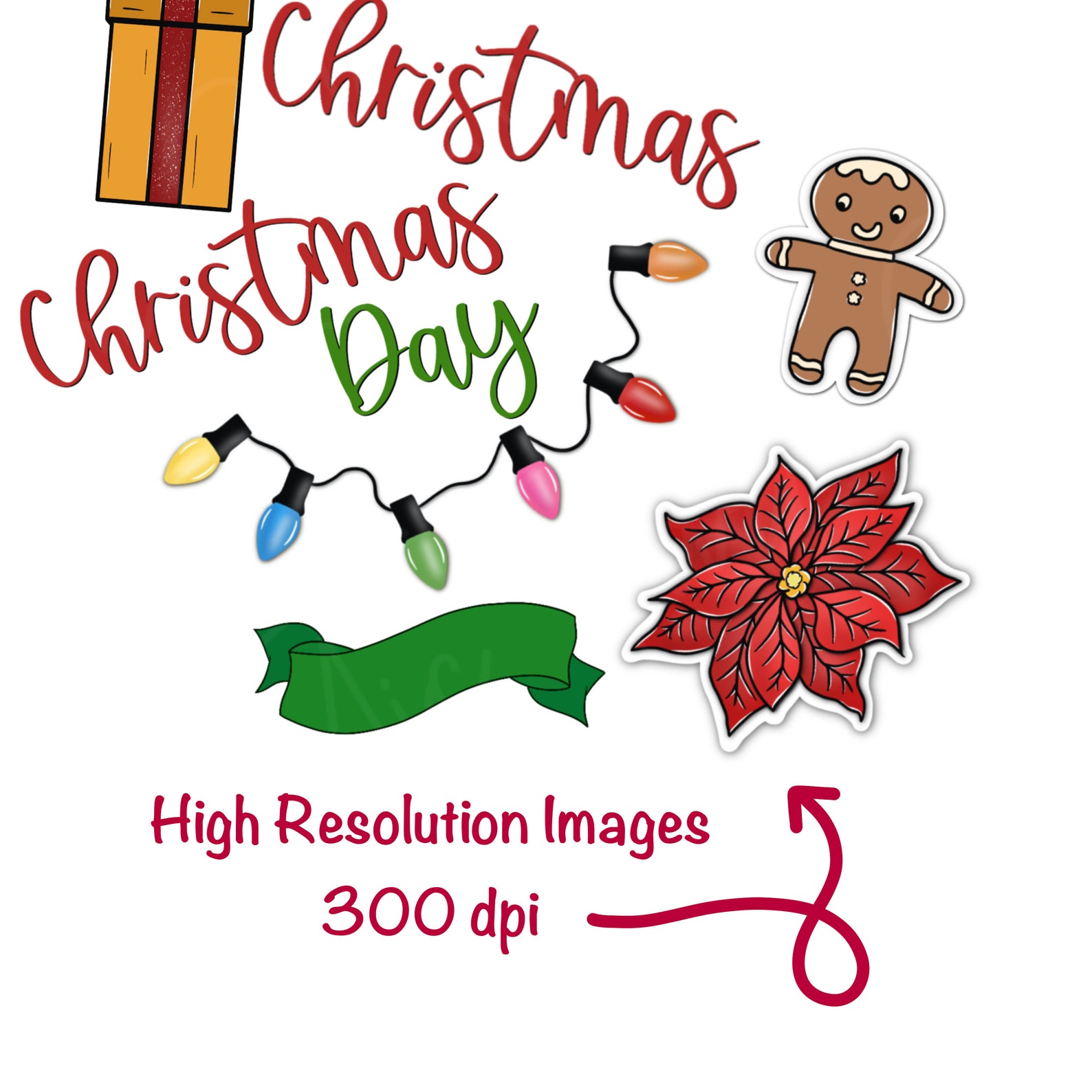 CHRISTMAS Digital Stickers for Goodnotes Precropped Digital Etsy