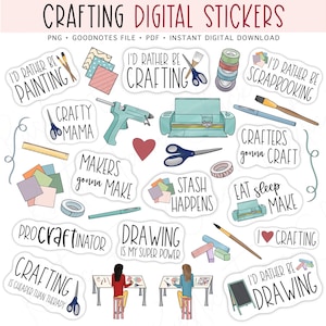 CRAFTING & CRAFT SUPPLIES Digital Planner Stickers, GoodNotes Digital Stickers
