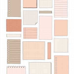 NOTES & NOTEPADS Digital Stickers for Goodnotes, Sticky Notes Pre ...