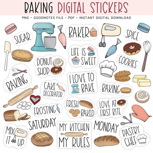 Baking Stickers Etsy