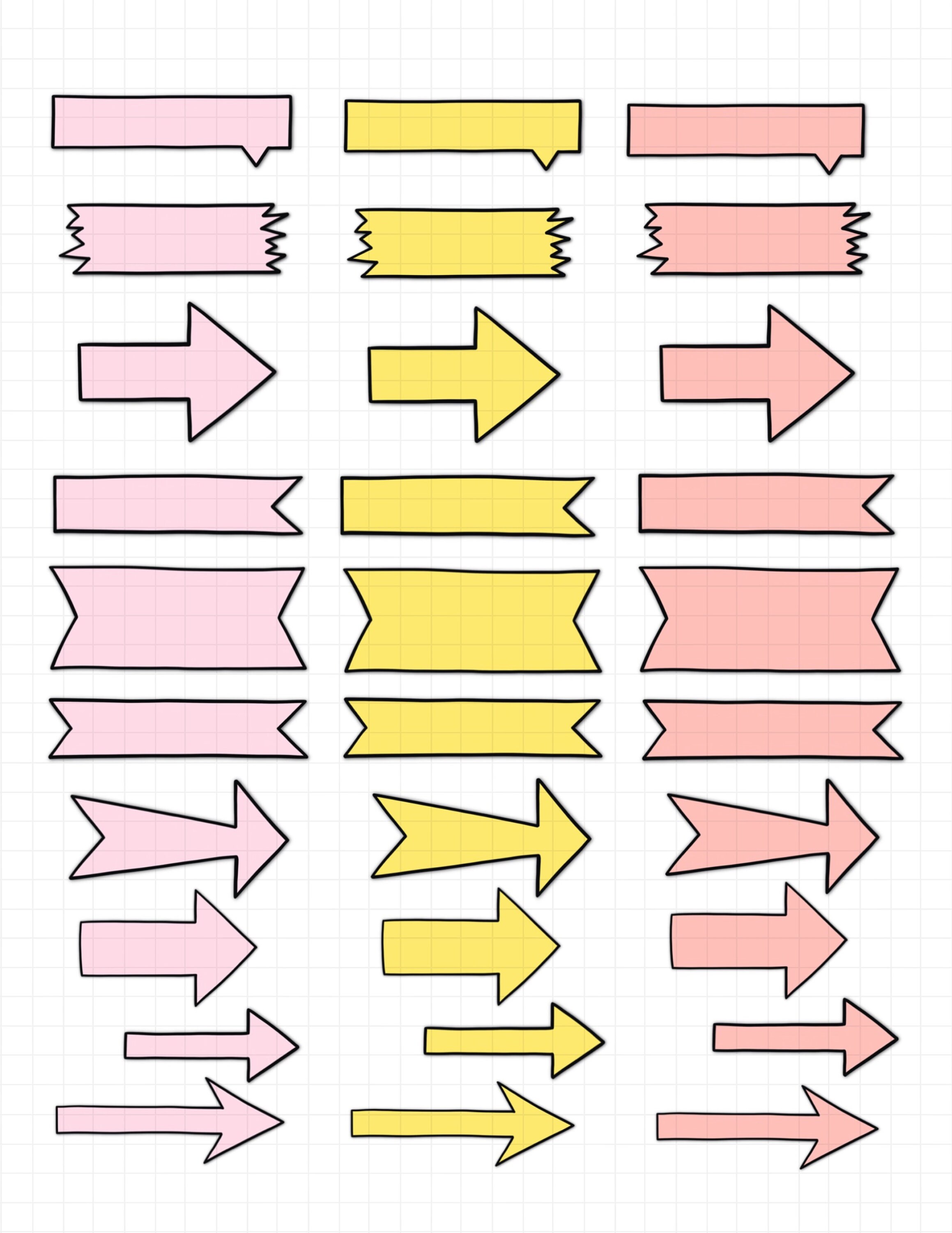 ARROWS Digital Stickers for GoodNotes Planner Basic Etsy
