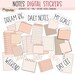 DAILY NOTES Digital Stickers for GoodNotes Planner, Basic Pre-cropped Digital Planner Stickers, GoodNotes Stickers, Bonus Stickers