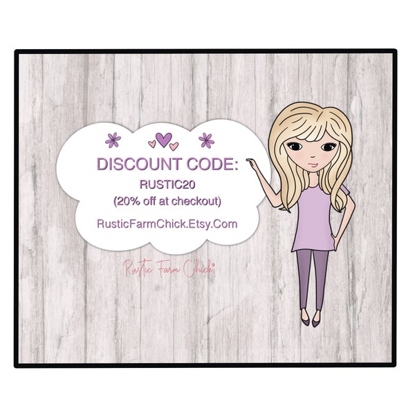COUPON 20% OFF Discount Coupon Code, Digital Stickers Sale, (no need to buy this listing - use the code at checkout)