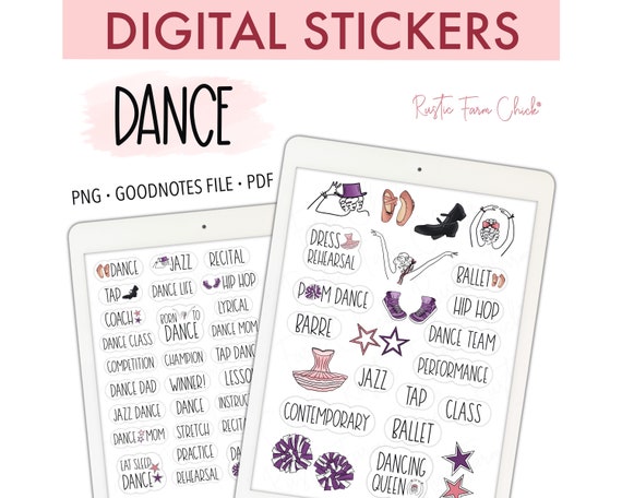 BASIC DAILY Digital Stickers for Goodnotes, Everyday Pre-cropped Digital Planner  Stickers, Goodnotes Stickers, Bonus Stickers 